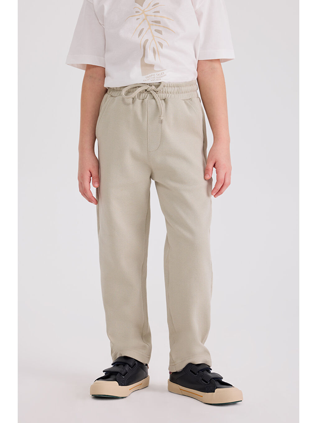 Erkek Çocuk Örme Açık Yeşil Pantolon-3