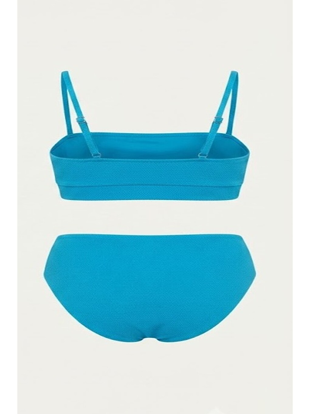 Straplez Jakarlı Bikini Takım 3211 Turkuaz-1