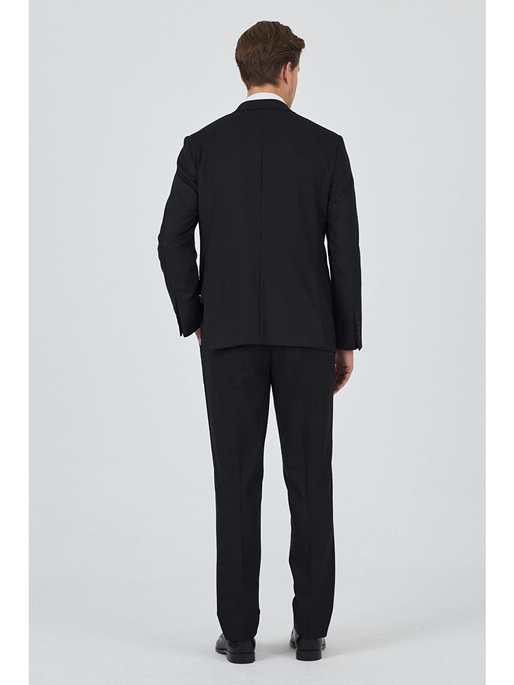 Siyah Mono Yaka Astarlı Çift Yırtmaç Esnek 6 Drop Comfort Fit Classic Takım Elbise 1001250163-4