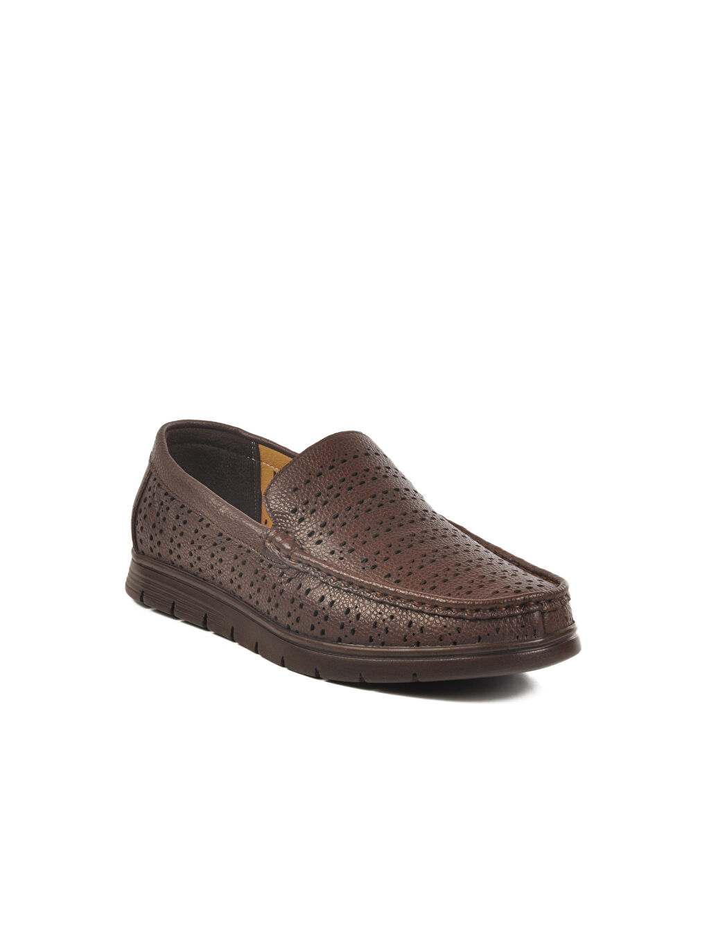 Kahverengi Kahve Hakiki Deri Jel Taban Anatomik Erkek Casual Ayakkabı Gmz 005 M-2