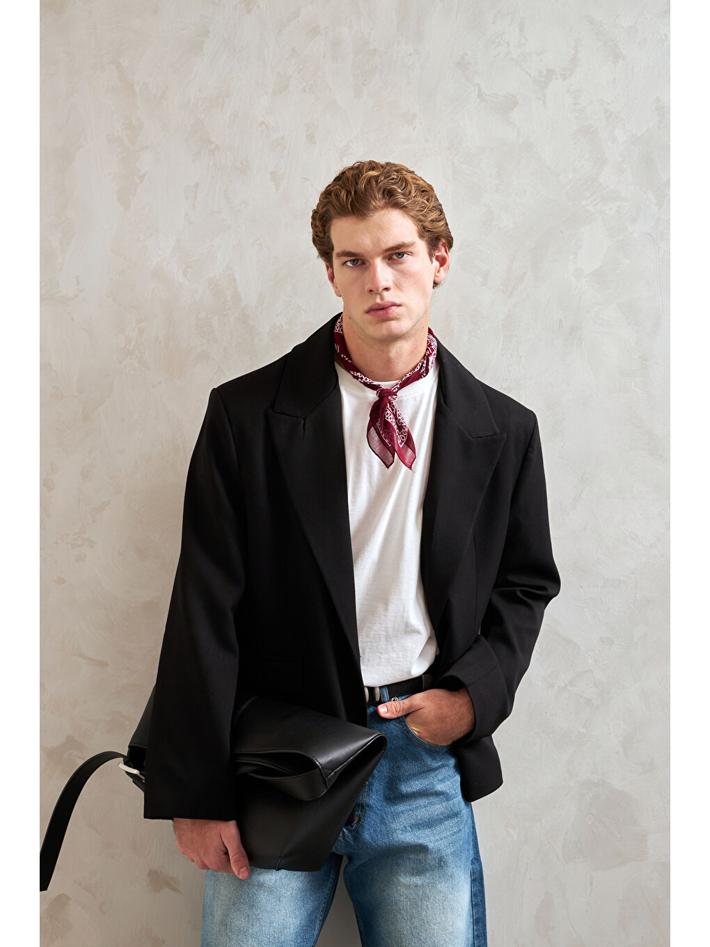 Siyah Erkek Oversize Blazer Ceket-1