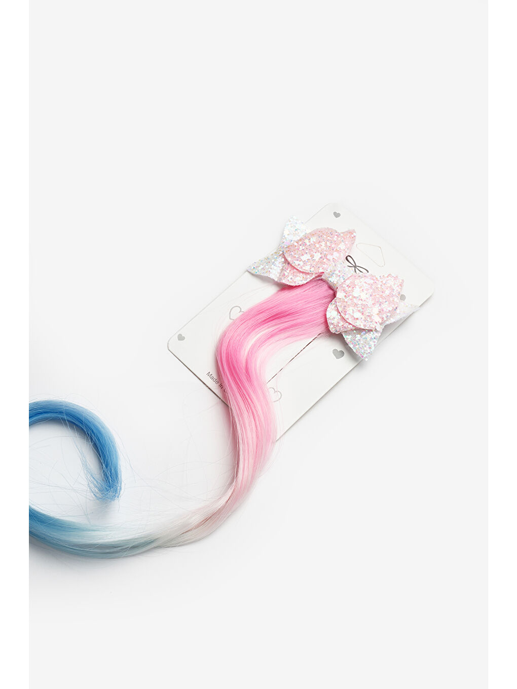 Pembe Katlı Fiyonk Detaylı Saçlı Kız Çocuk Klips Toka-1