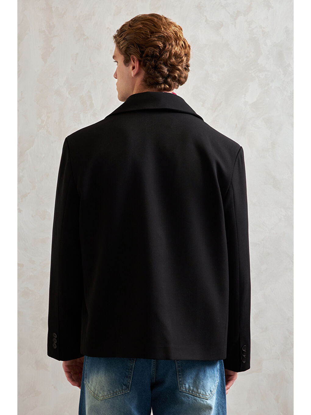 Siyah Erkek Oversize Blazer Ceket-6