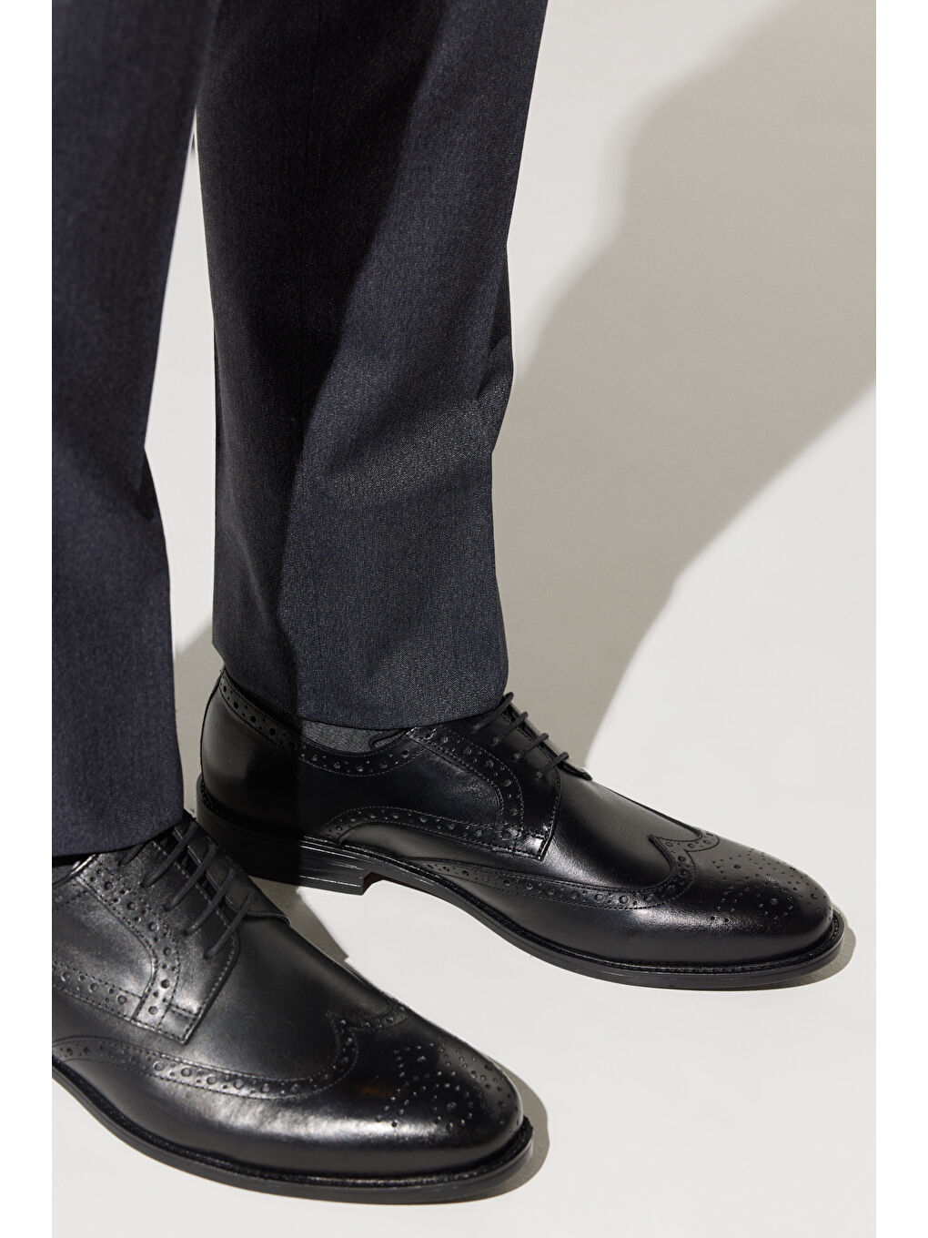 Erkek Siyah %100 Deri Klasik Ayakkabı-1