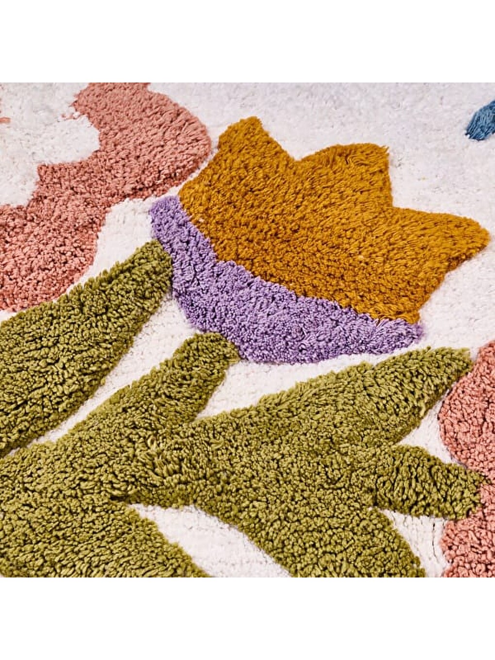 Soft Rise Tufting Banyo Paspası - Ekru - 60x90 cm-1
