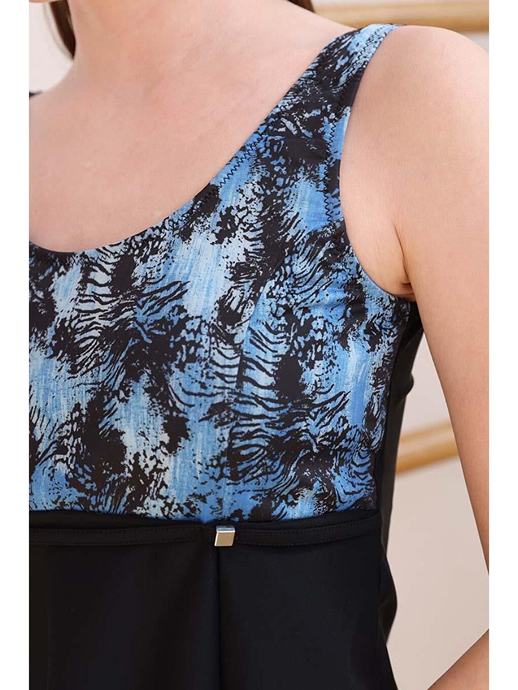 Siyah-İki Parçalı Tesettür Mayo-4