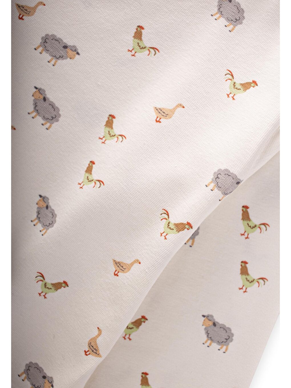 Ekru Pijama Takım 1-5 Yaş Karışık Hayvan Desen-2