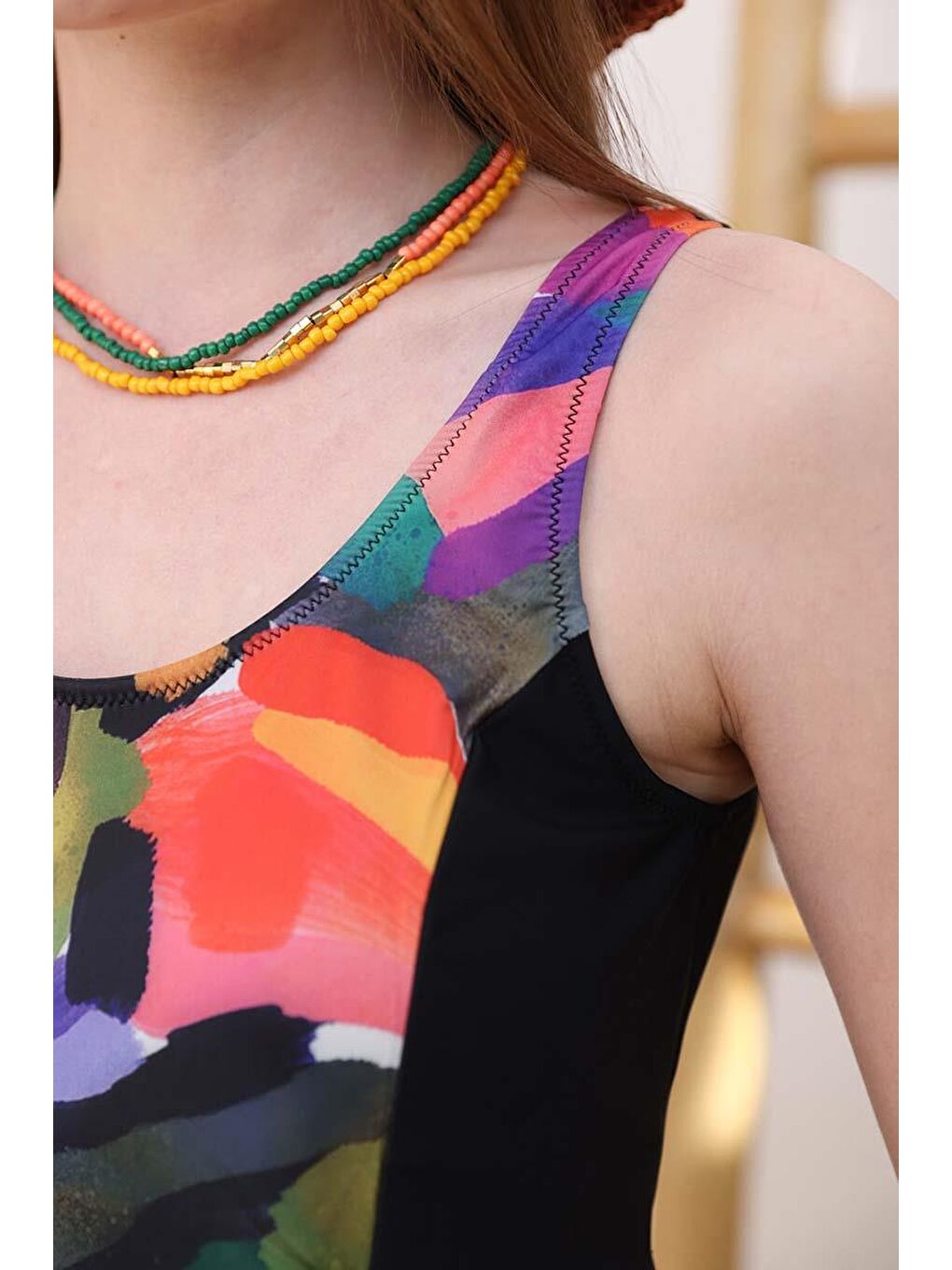 Siyah-İki Parçalı Tesettür Mayo-4