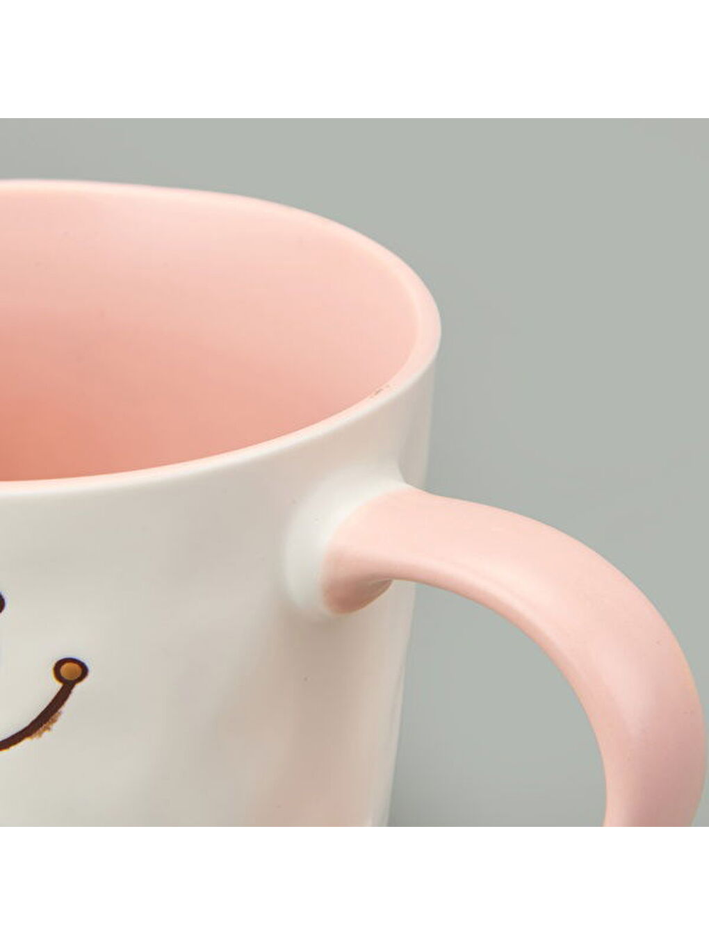 Ekru Kitchen It's Coffee Time Kupa - Beyaz / Pembe - 415 ml-1