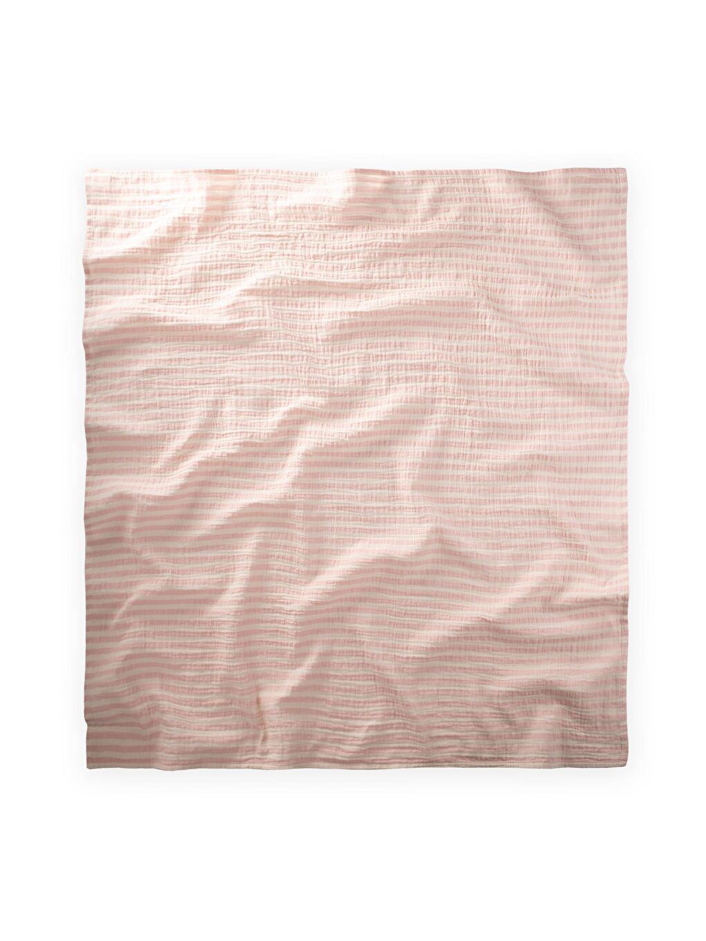 Naturel Battaniye 90X100cm Pembe Kalın Çizgili-1