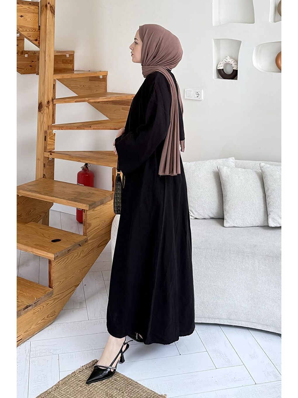 Etekli Tesettür Takım Siyah-1