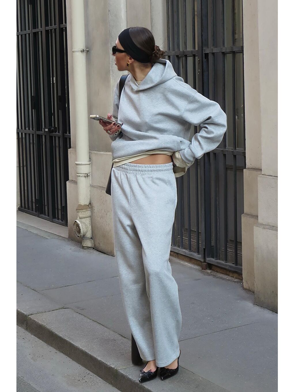 Grimelanj Kapüşonlu Triko Kadın Eşofman Takımı Mg2533-3