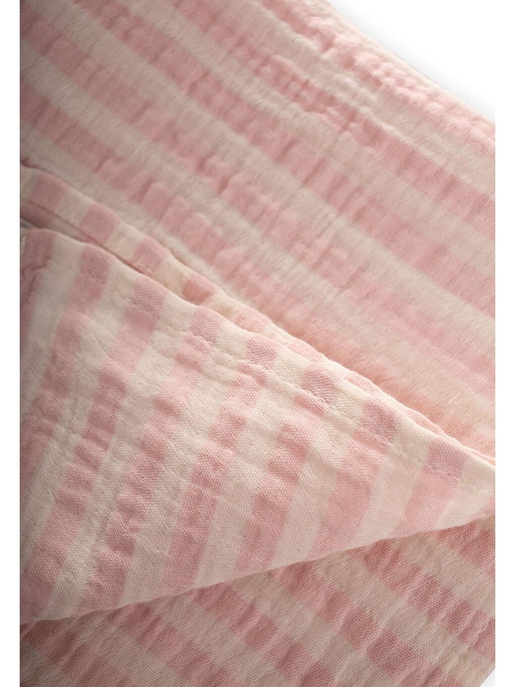 Naturel Battaniye 90X100cm Pembe Kalın Çizgili-2
