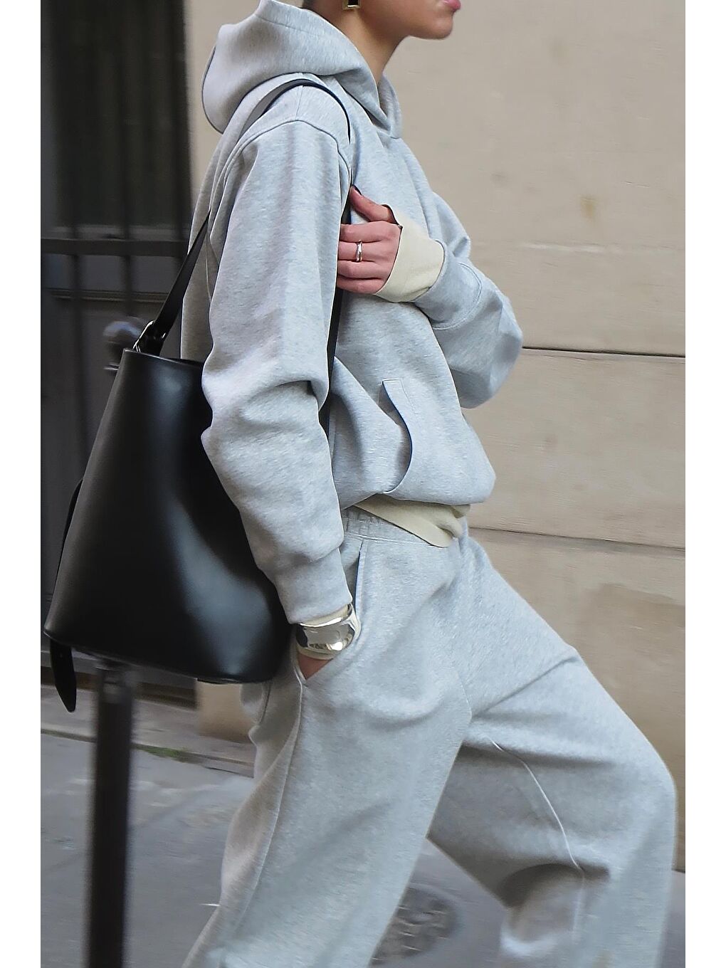 Grimelanj Kapüşonlu Triko Kadın Eşofman Takımı Mg2533-4