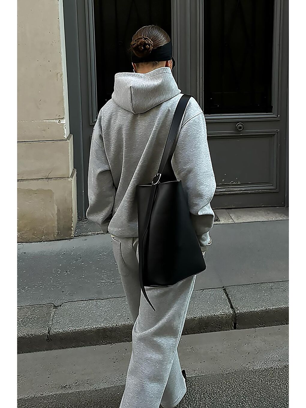 Grimelanj Kapüşonlu Triko Kadın Eşofman Takımı Mg2533-5