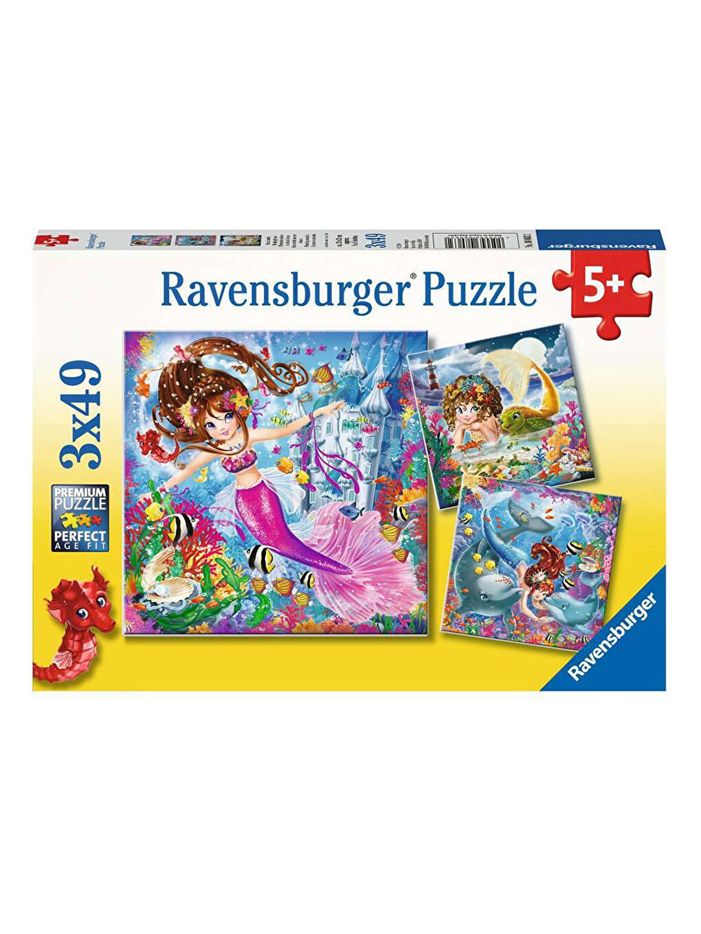 Ravensburger 3x49 Parça Puzzle WD Mermaid 080632