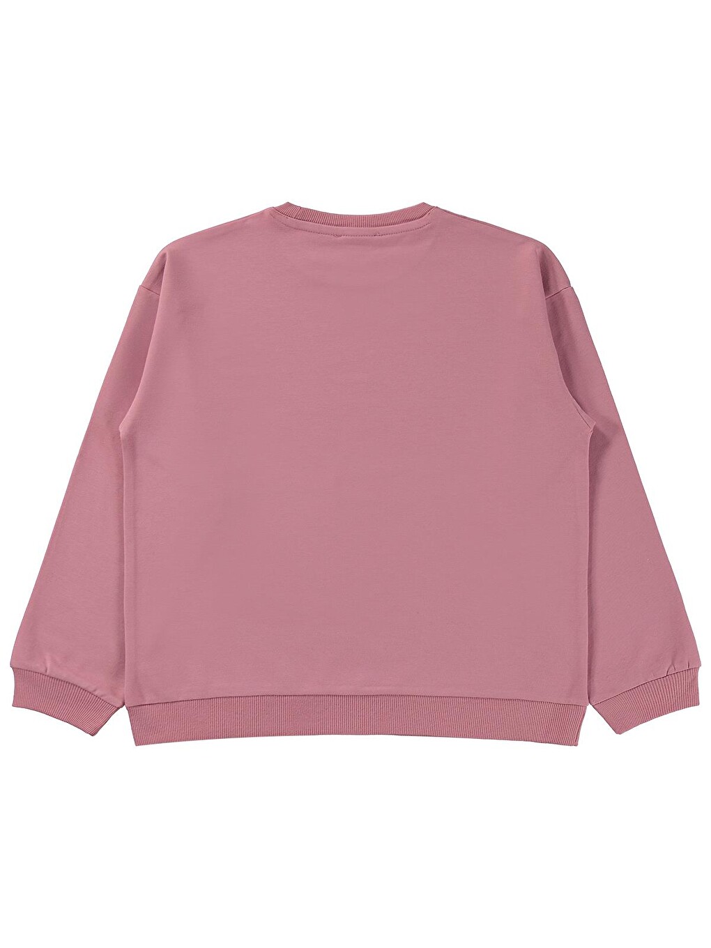 Girls Basic 6-9 Yaş Sweatshirt - Pembe-1