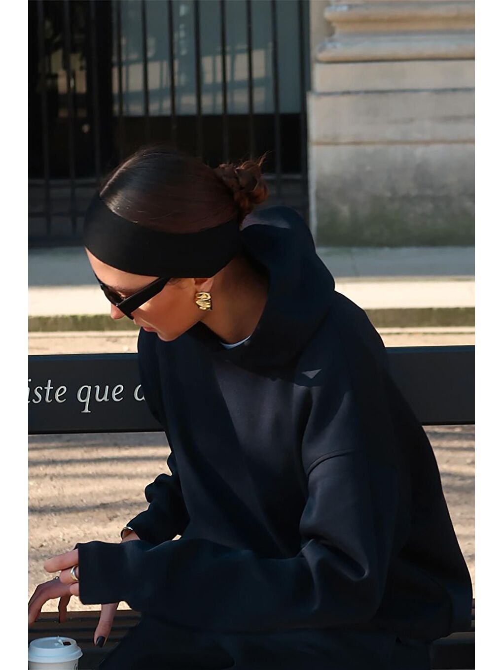 Lacivert Kapüşonlu Triko Kadın Eşofman Takımı Mg2533-3