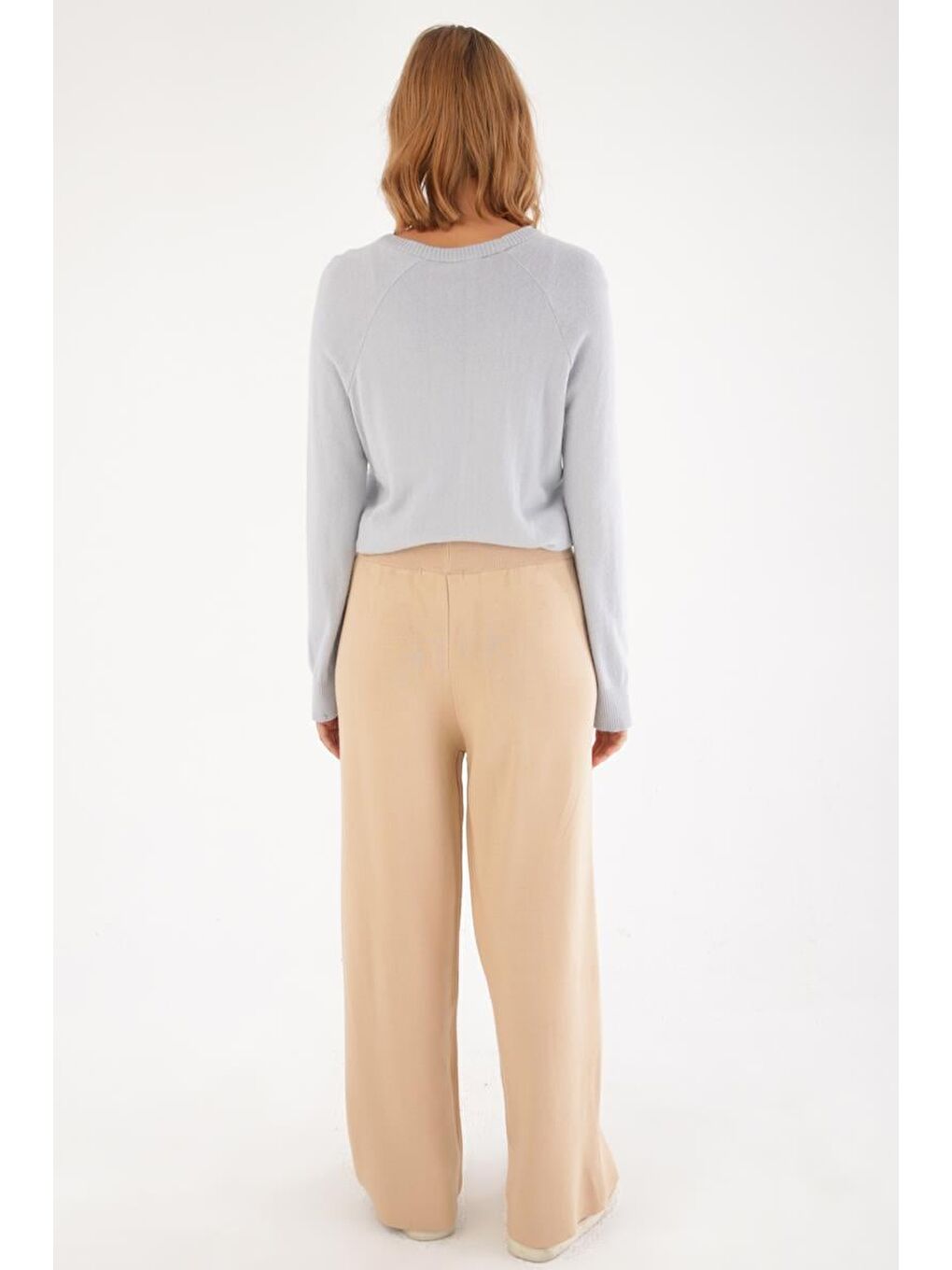 Bej-Bol Paça Triko Pantolon-3