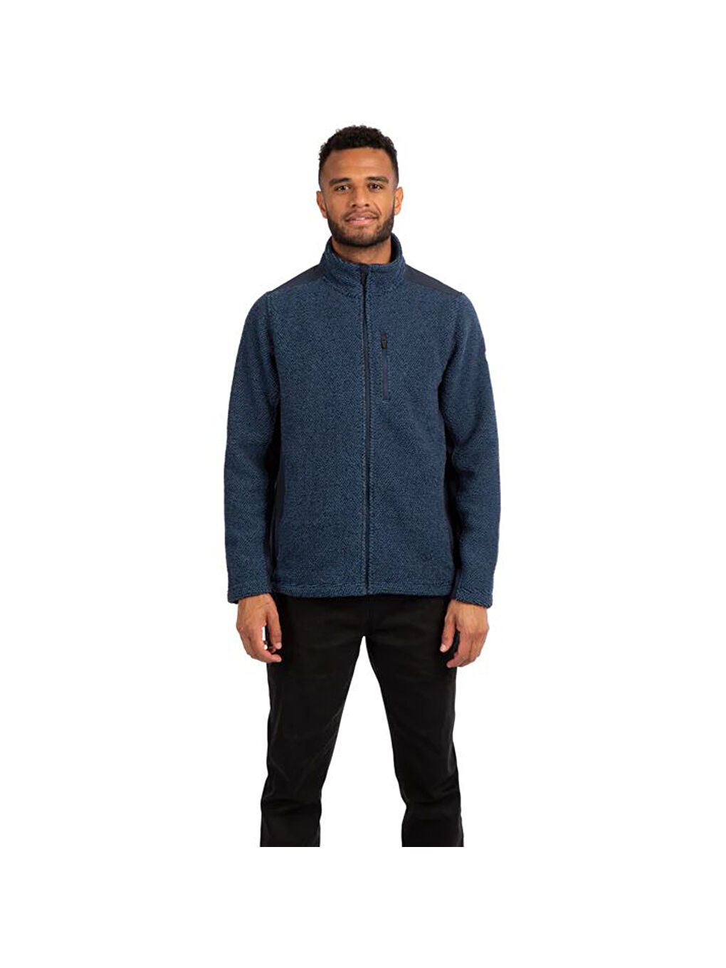 Lacivert Faratino - Fleece At300 Erkek Mavi Polar Fermuarlı Sweatshirt