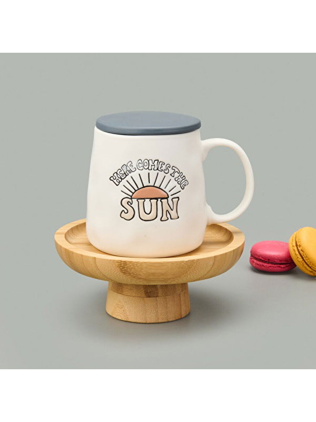 Ekru Kitchen Here Comes The Sun Kupa - Krem - 450 ml-3