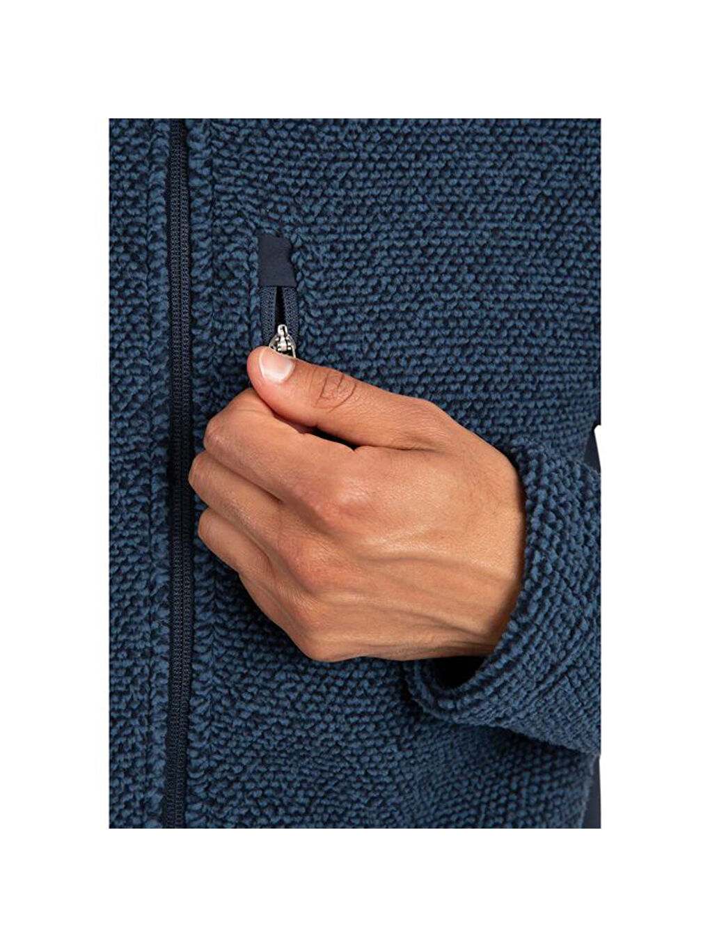 Lacivert Faratino - Fleece At300 Erkek Mavi Polar Fermuarlı Sweatshirt-5