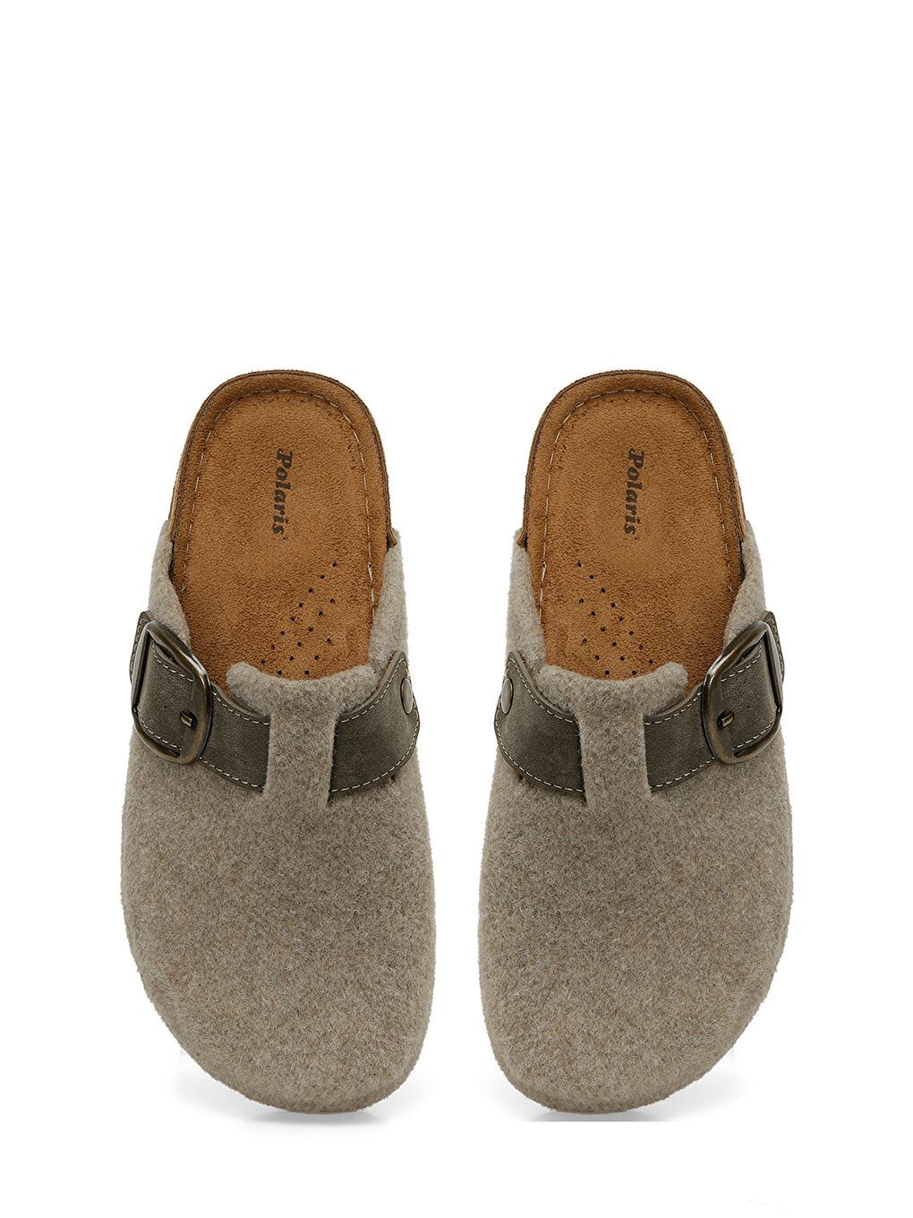 Bej 605167.Z5PR Vizon Kadın Sabo Terlik-3