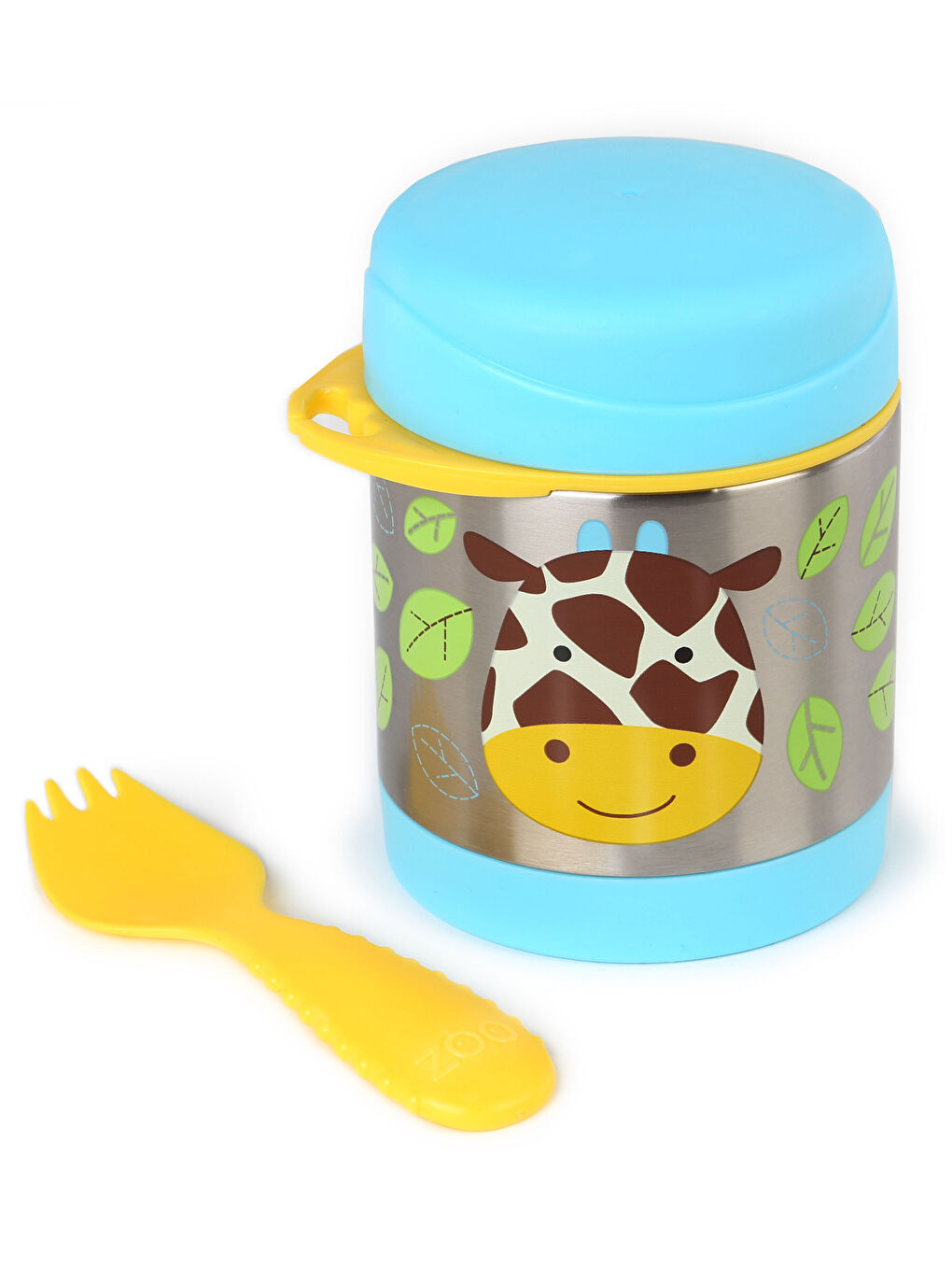 Paslanmaz Çelik Mama Saklama Termosu Seti - Zürafa-1