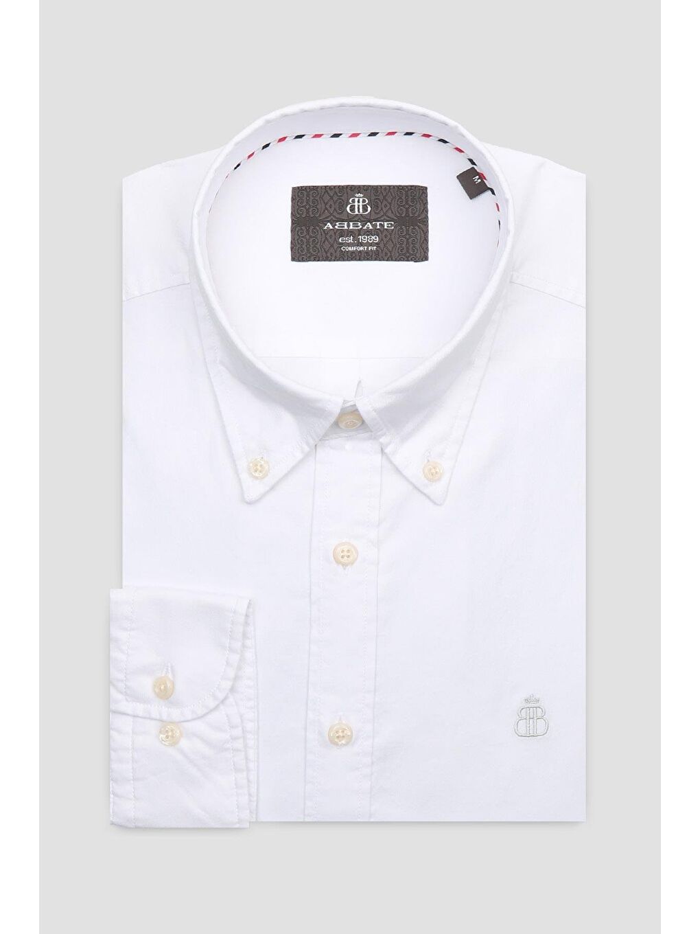 Luca Oxford Stretch Pamuk Karışımlı Comfort Fit Beyaz Düğmeli Yaka Erkek Düz Gömlek-4