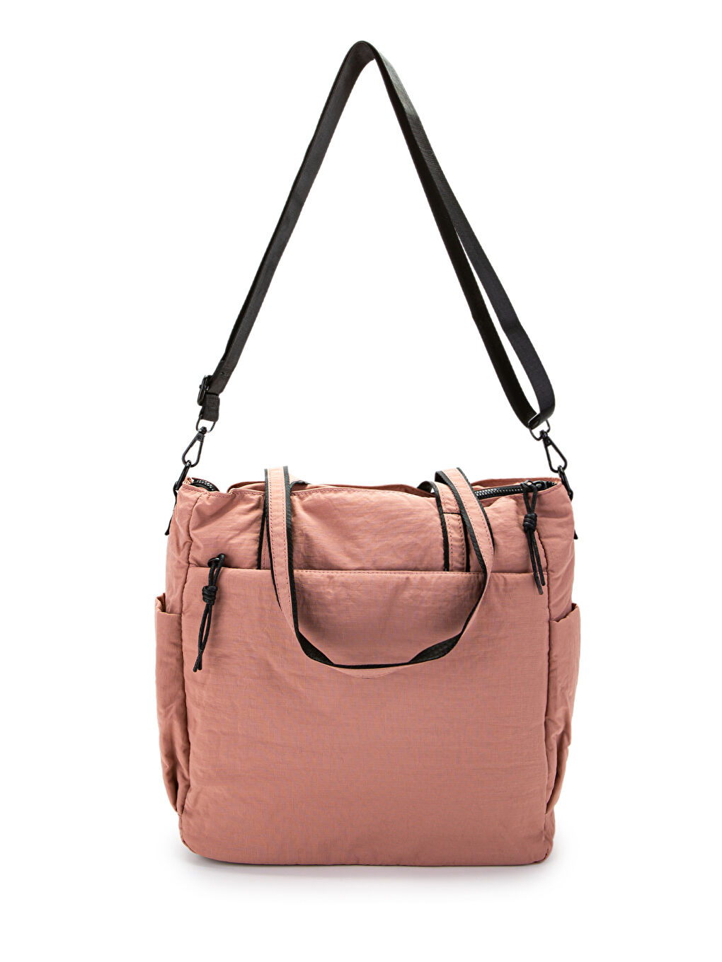 Klinkır Kumaş Suya Dayanıklı Hector Unisex Kol Çantası Pembe-3