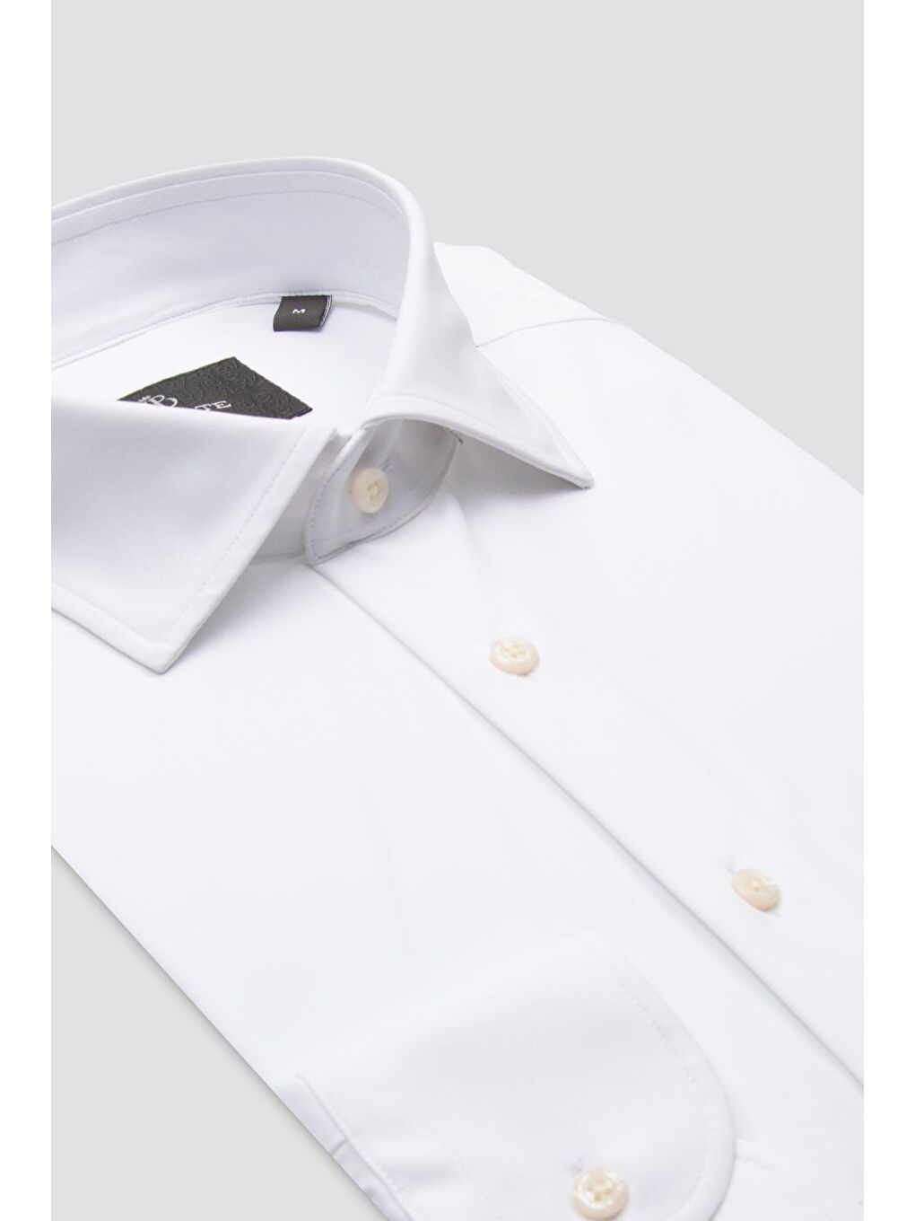 Celvo Performans Performans Polyamid Karışımlı Comfort Fit Beyaz Klasik Yaka Erkek Düz Gömlek-1