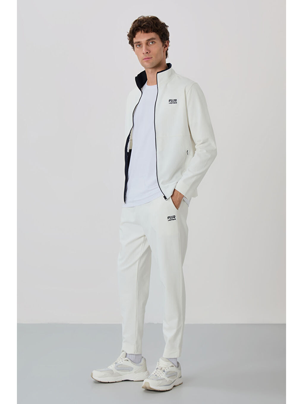 Carlos Ekru Standart Kalıp Erkek Eşofman Takım - 85209-3