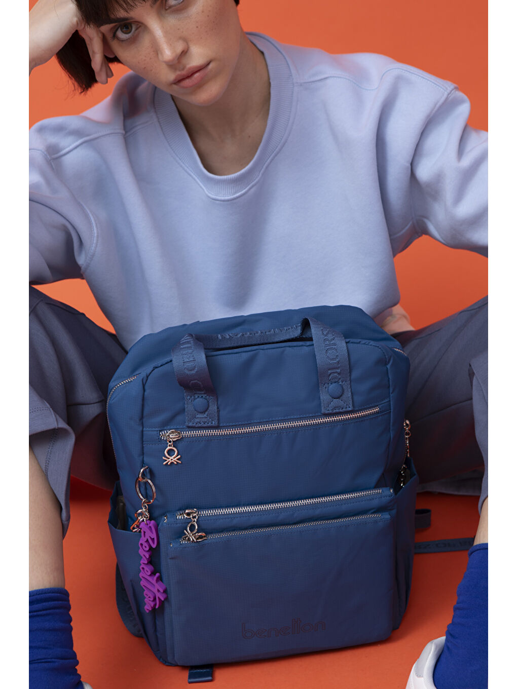 Kadin Sirt Çantasi Mavi BNT1465-1