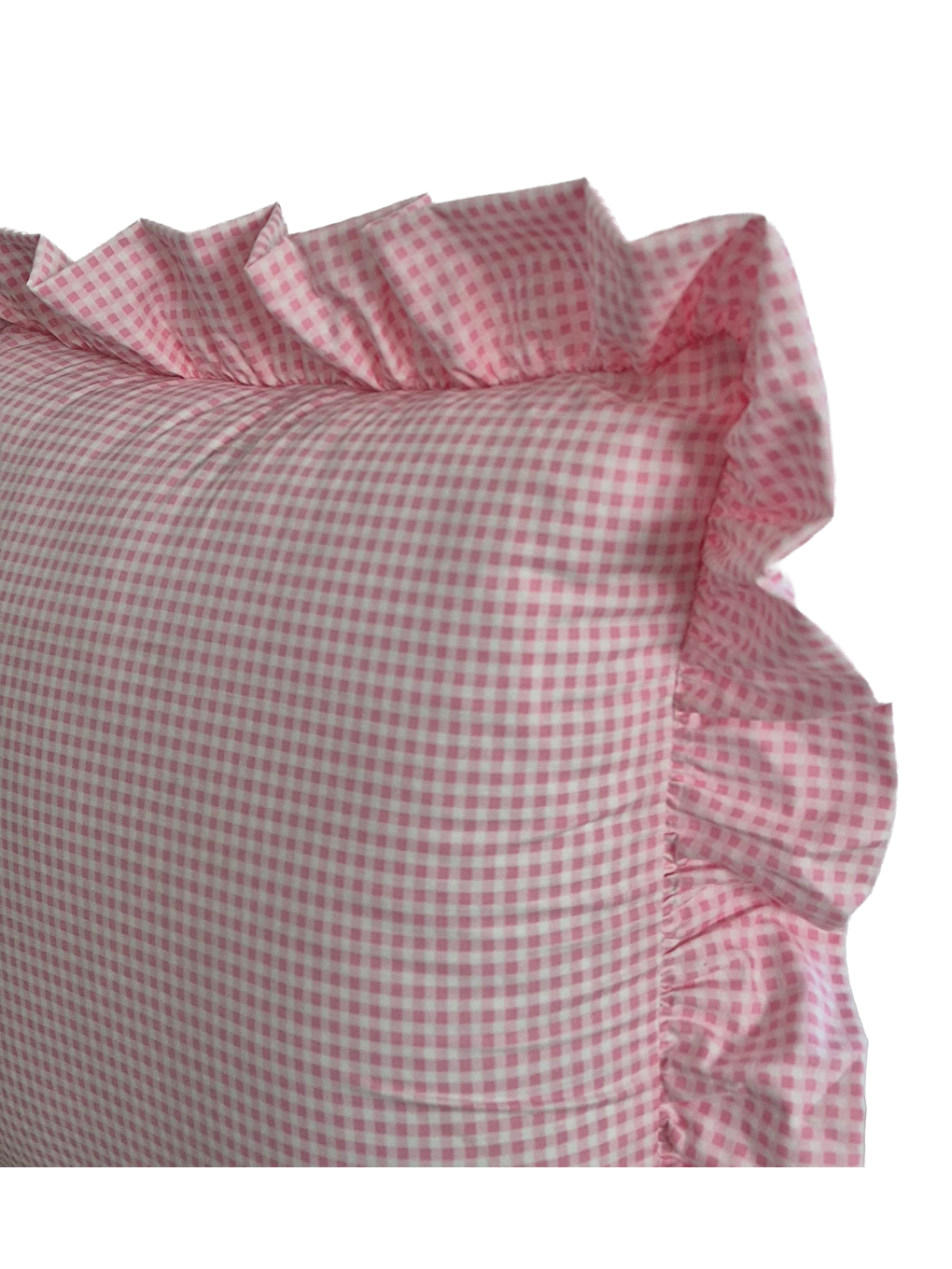 Melma Potikareli Fırfırlı %100 Pamuk Kırlent Kılıfı - Pembe  45x45 cm-2