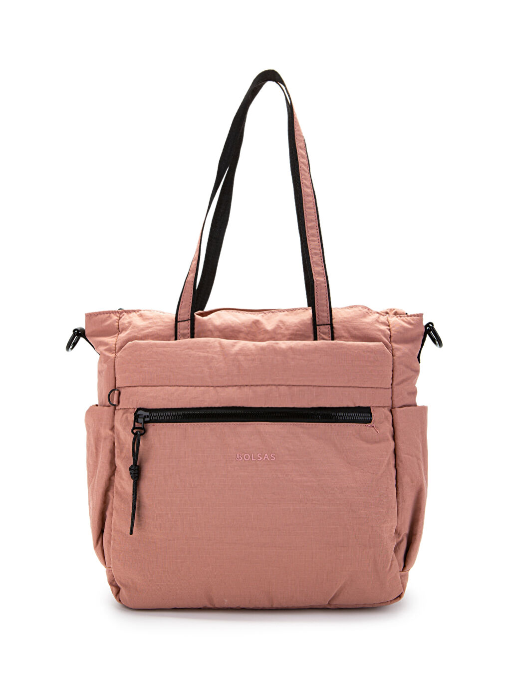 Klinkır Kumaş Suya Dayanıklı Hector Unisex Kol Çantası Pembe-4