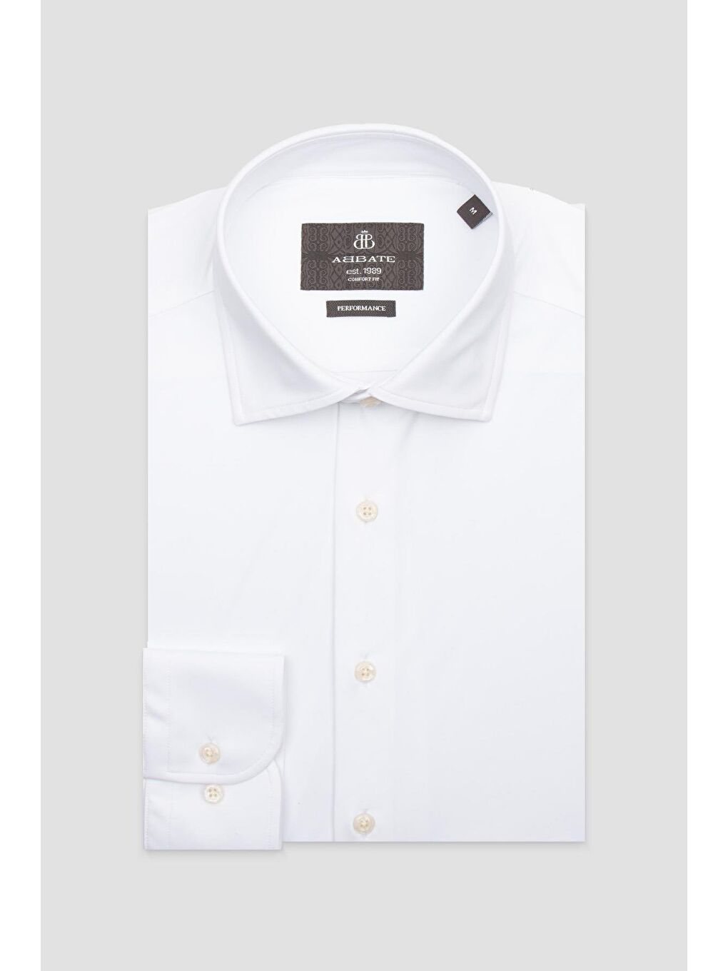 Celvo Performans Performans Polyamid Karışımlı Comfort Fit Beyaz Klasik Yaka Erkek Düz Gömlek-3