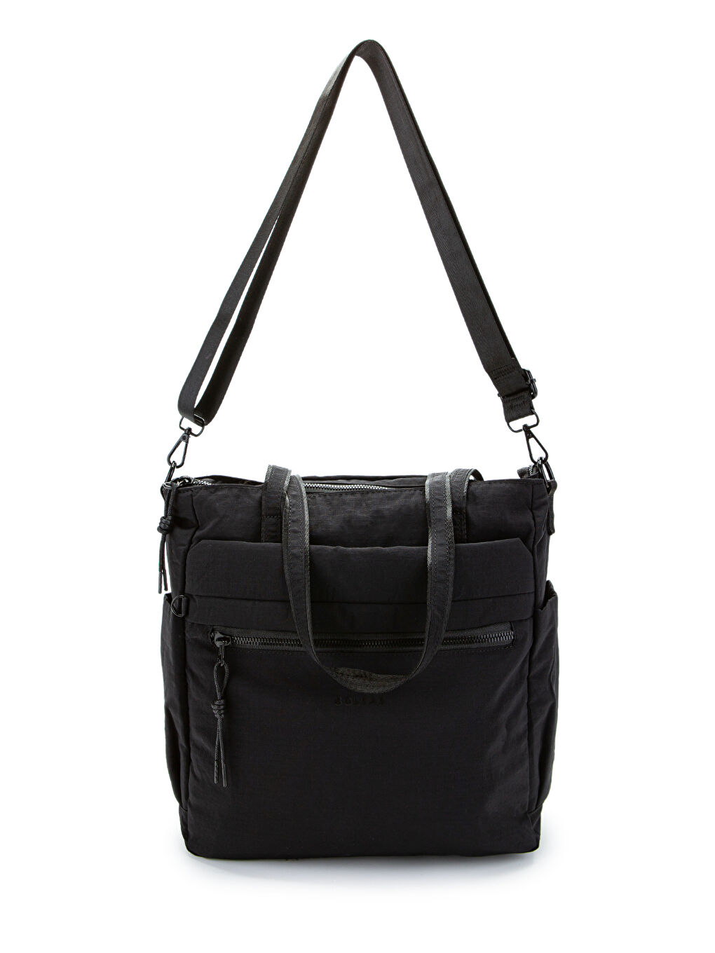 Klinkır Kumaş Suya Dayanıklı Hector Unisex Kol Çantası Siyah-2