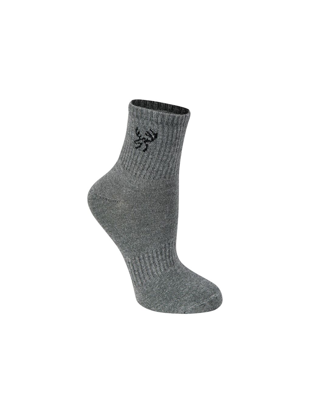 Kısa Bambu Spor Çorap Gri