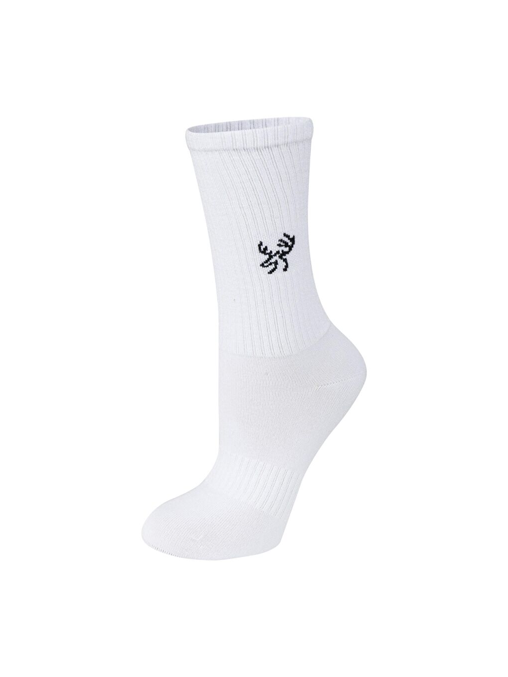 Uzun Bambu Spor Çorap Beyaz-1