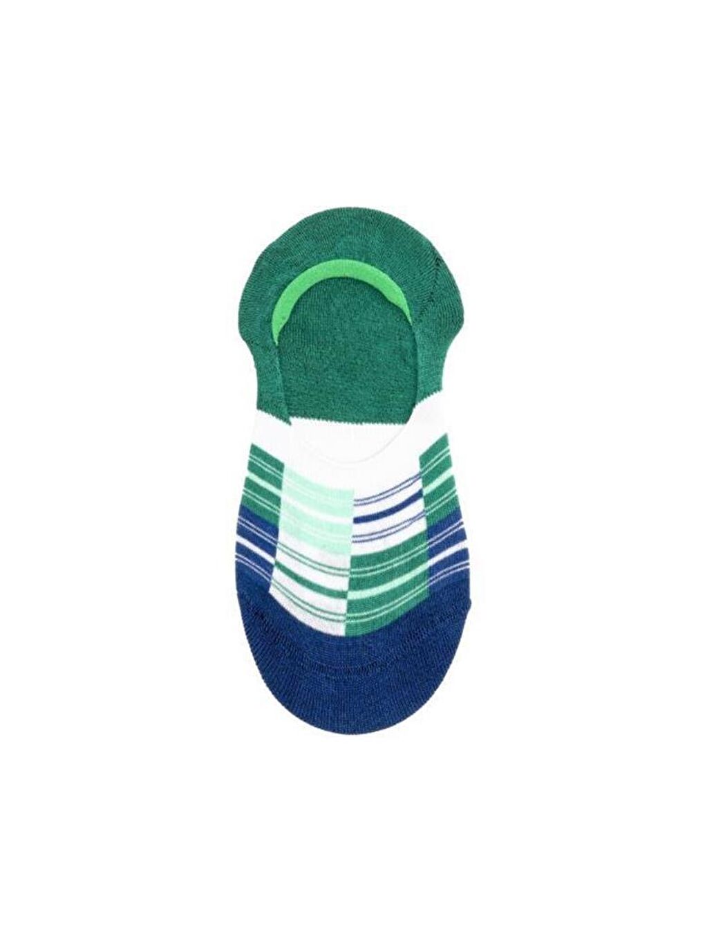Yeşil Mavi Çizgili Babet Çorap