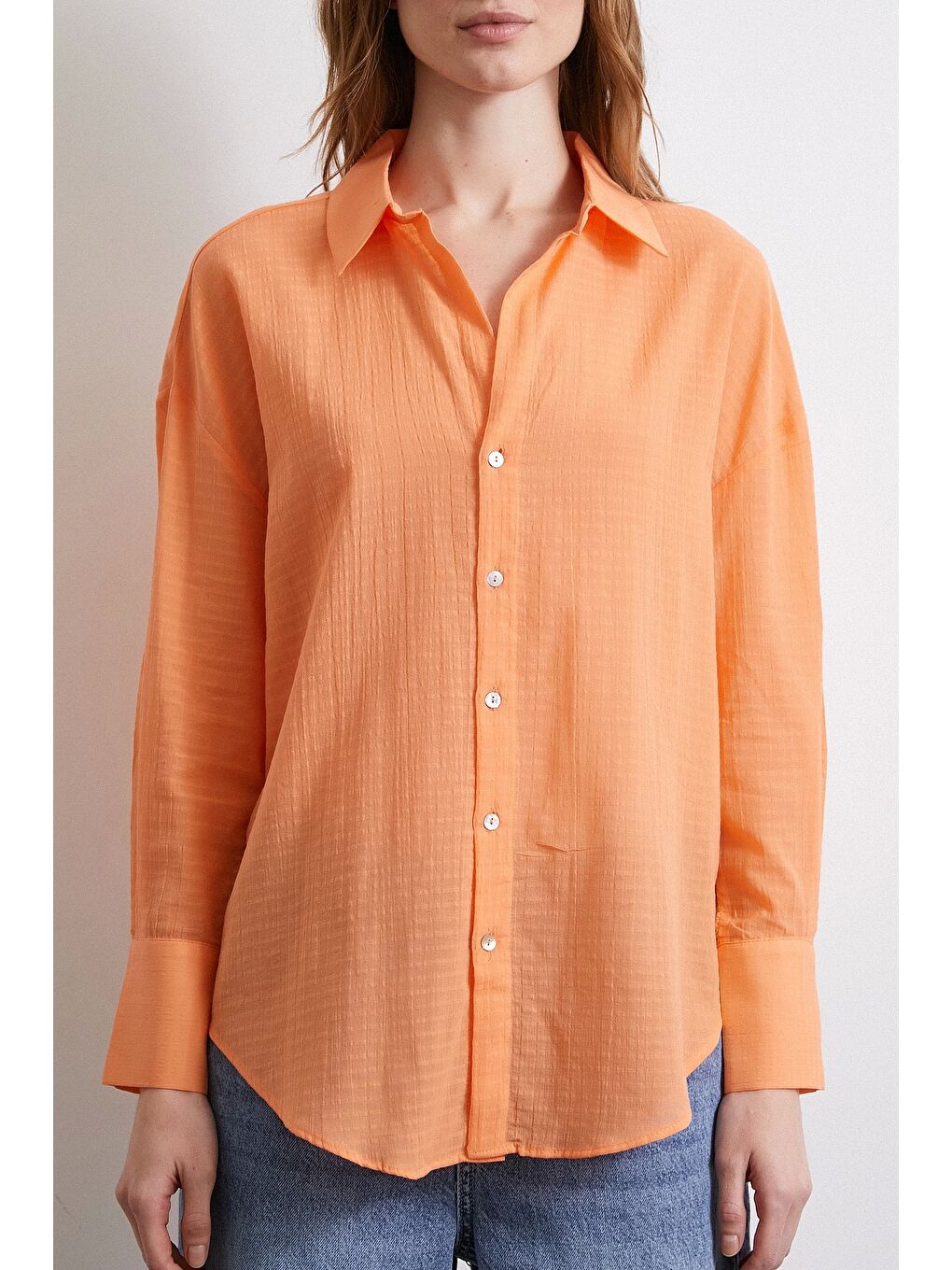 Basic Gömlek Turuncu-3