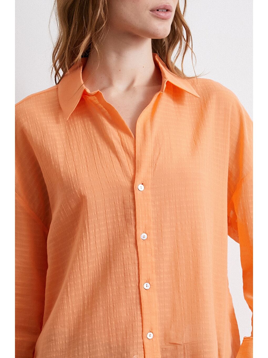 Basic Gömlek Turuncu-4