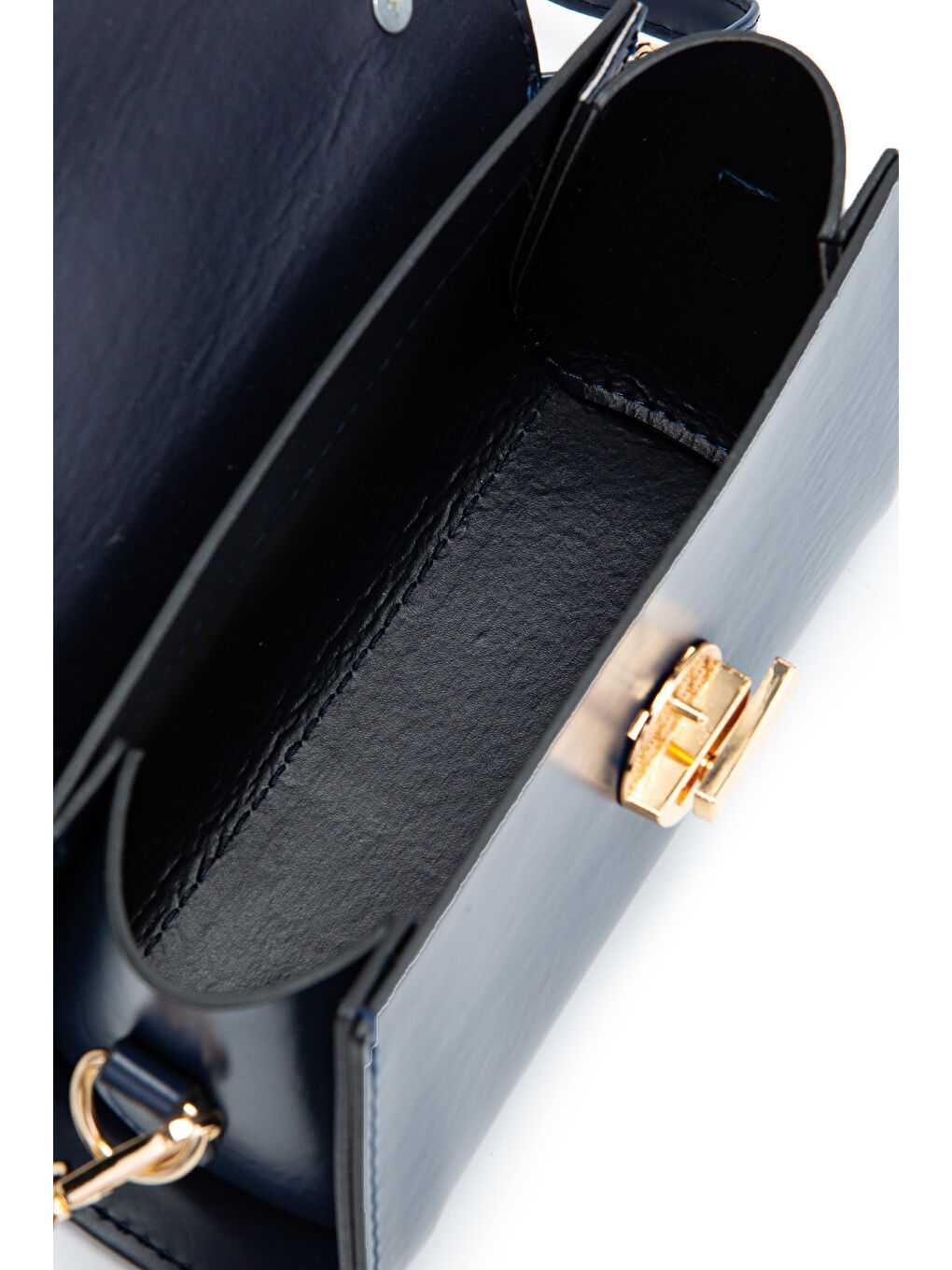 Uzun Askılı Suni Deri Kadın Çapraz Çanta Lenora Lacivert-4