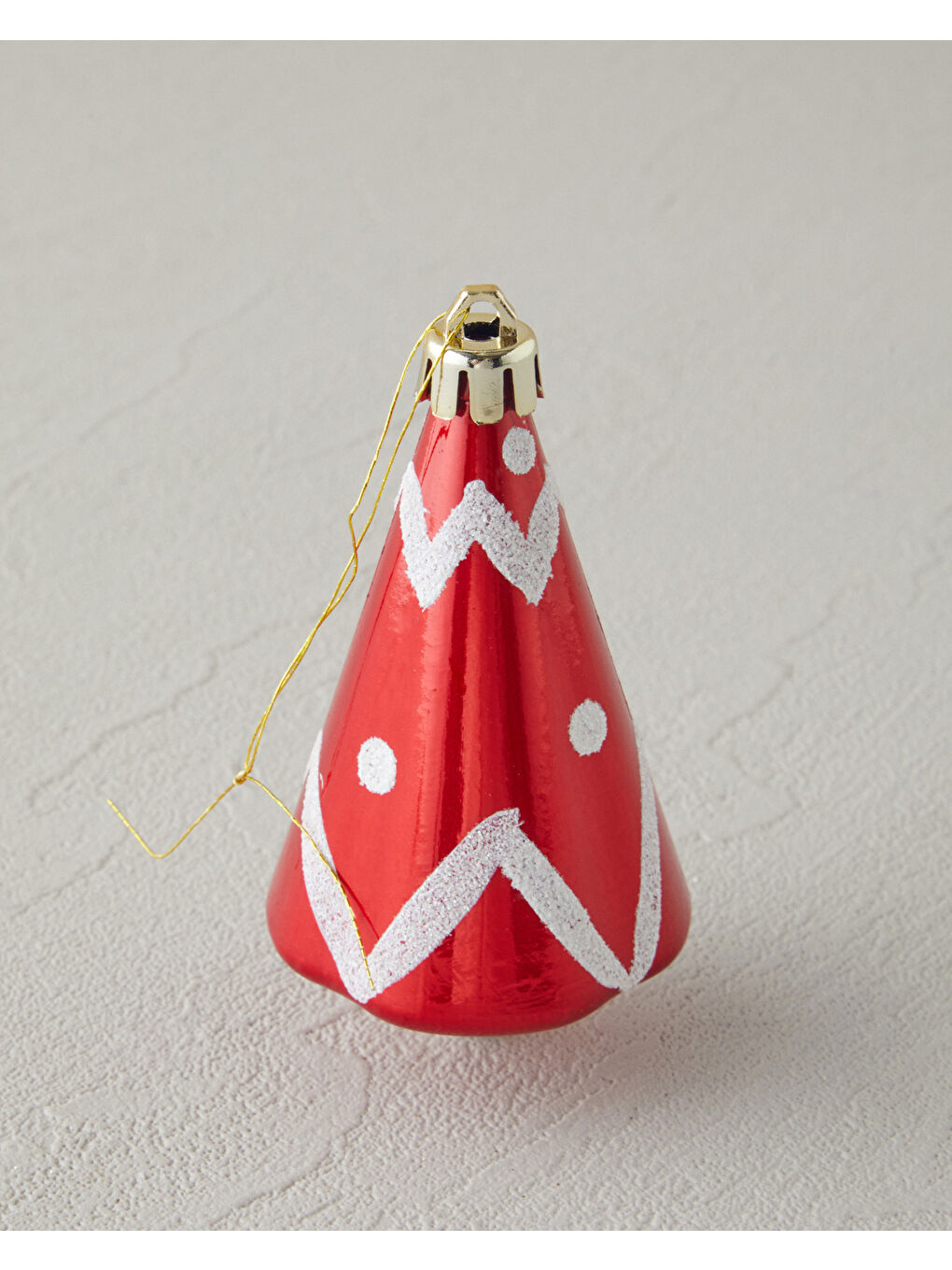 Wreath Polyresin Yılbaşı Ağaç Süsü 8x1,5x8 cm Kırmızı-2