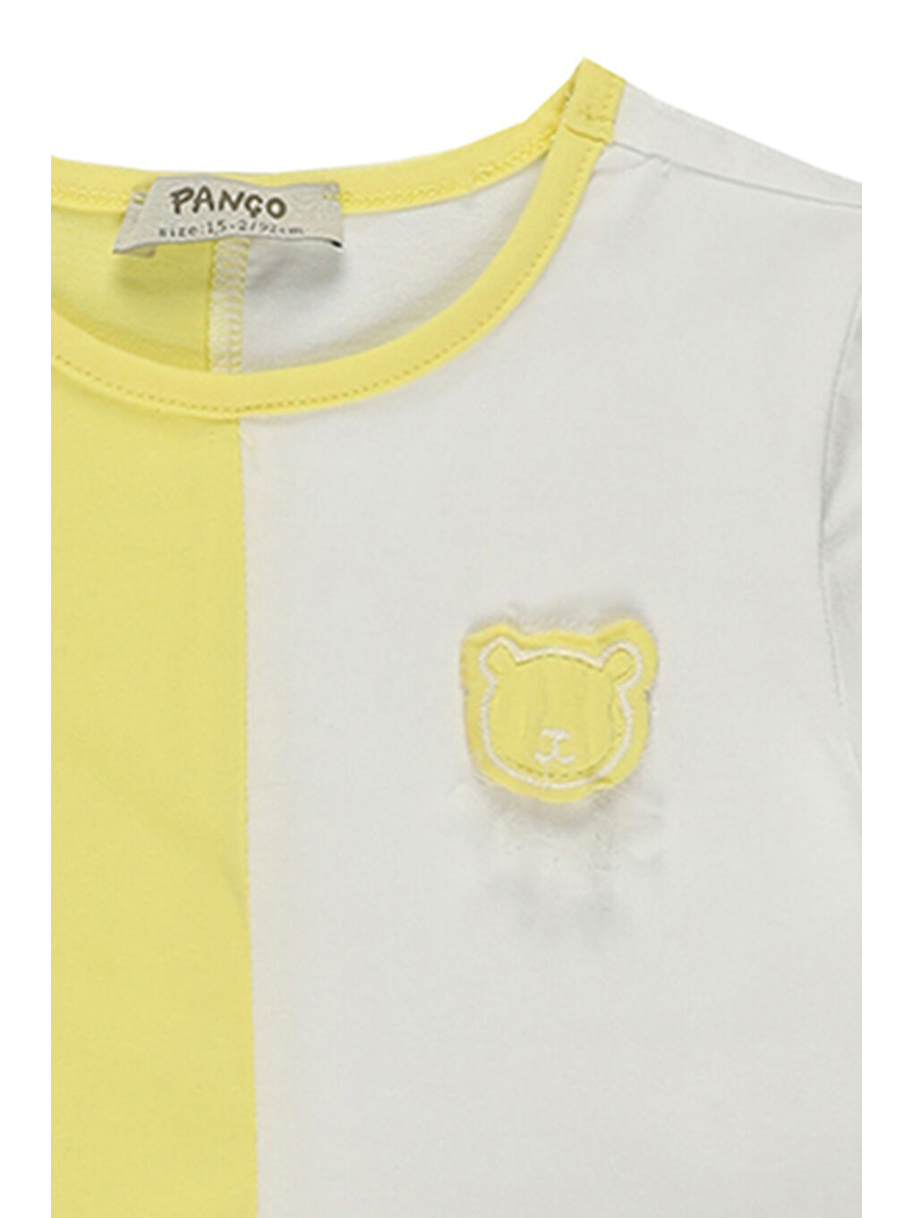 Kız Bebek Nakış Detaylı Sarı Tişört-2