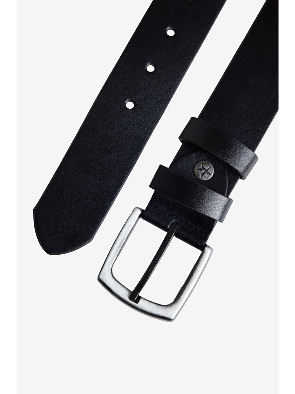 Erkek Siyah Casual Jean Denim Jean Pantolon Kemeri-1