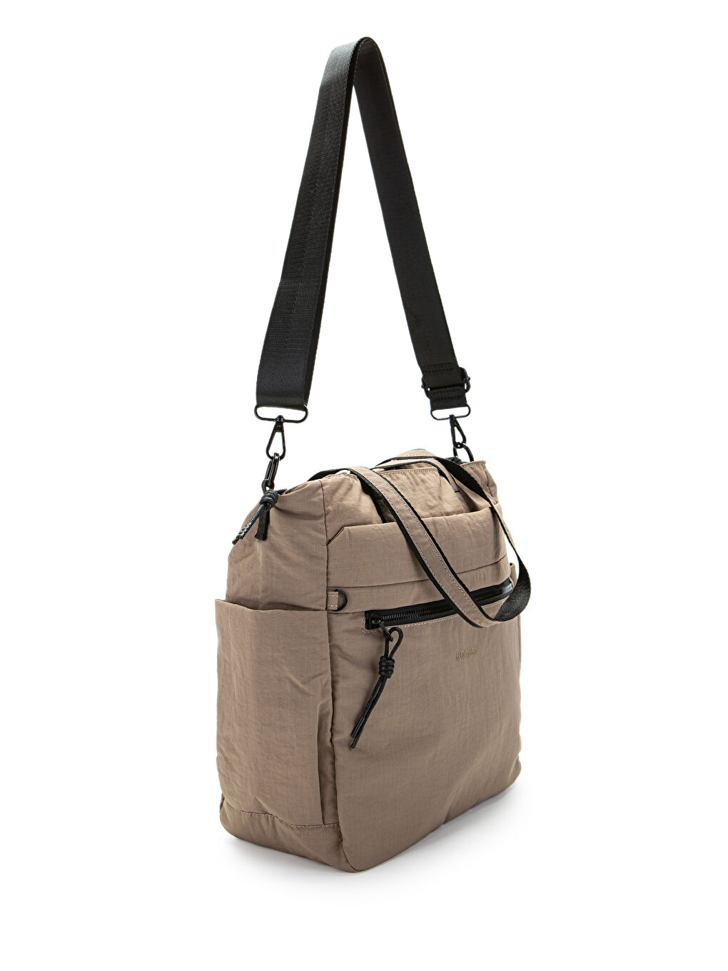 Bej Klinkır Kumaş Suya Dayanıklı Hector Unisex Kol Çantası Vizon-1