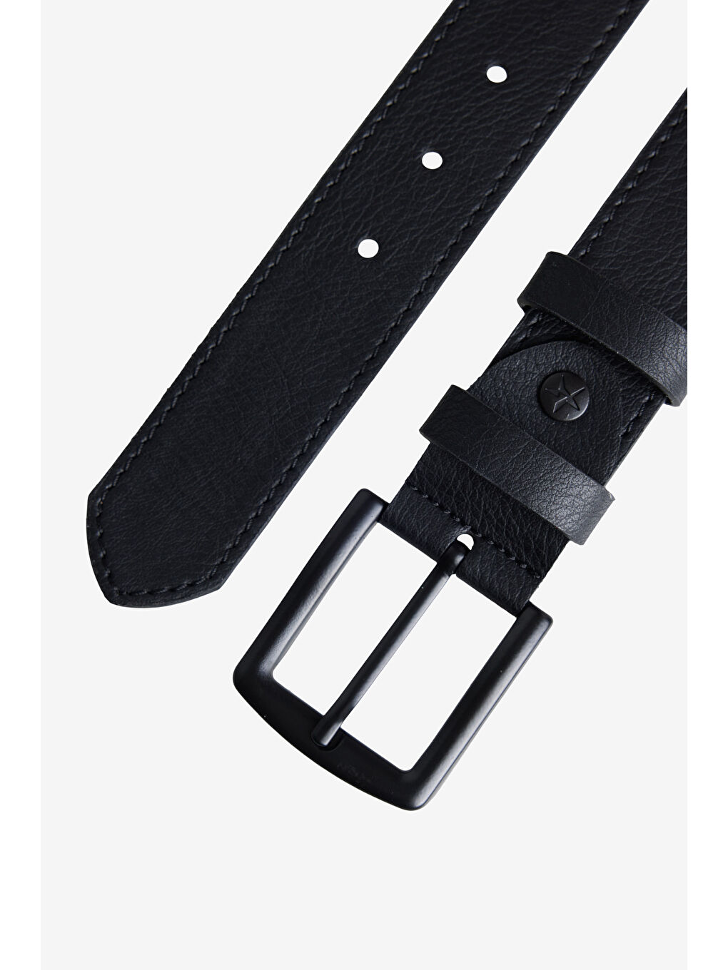 Erkek Siyah Casual Jean Denim Jean Pantolon Kemeri-1