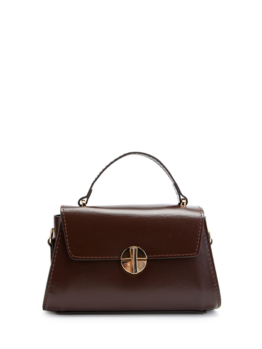 Uzun Askılı Suni Deri Kadın Çapraz Çanta Lenora Kahverengi