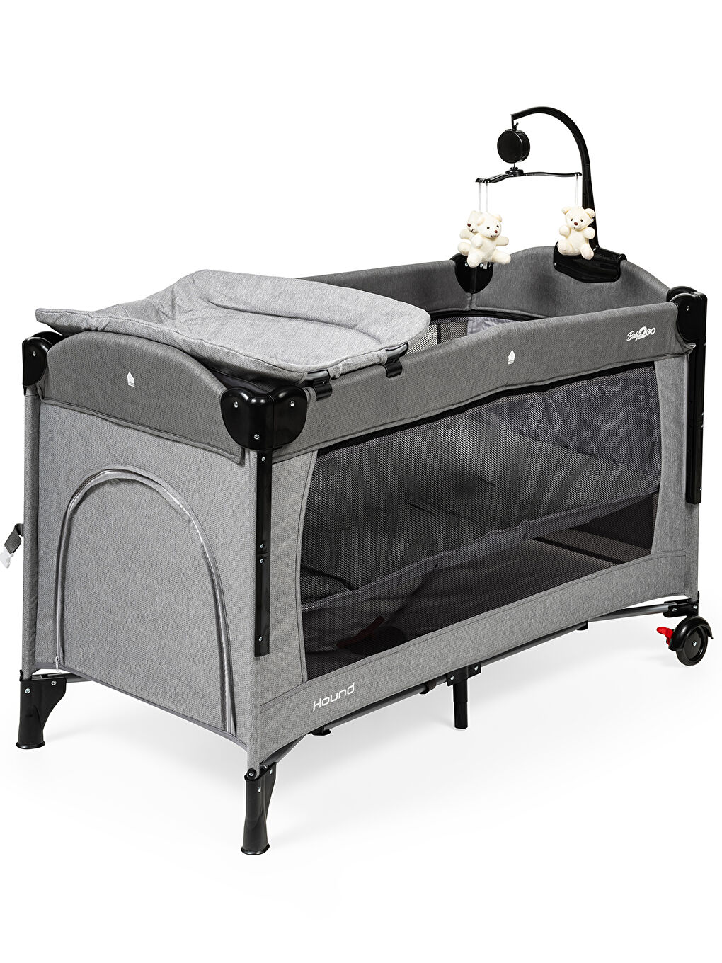 Baby2Go Hound Anne Yanı Oyun Parkı 60x120 cm Gri